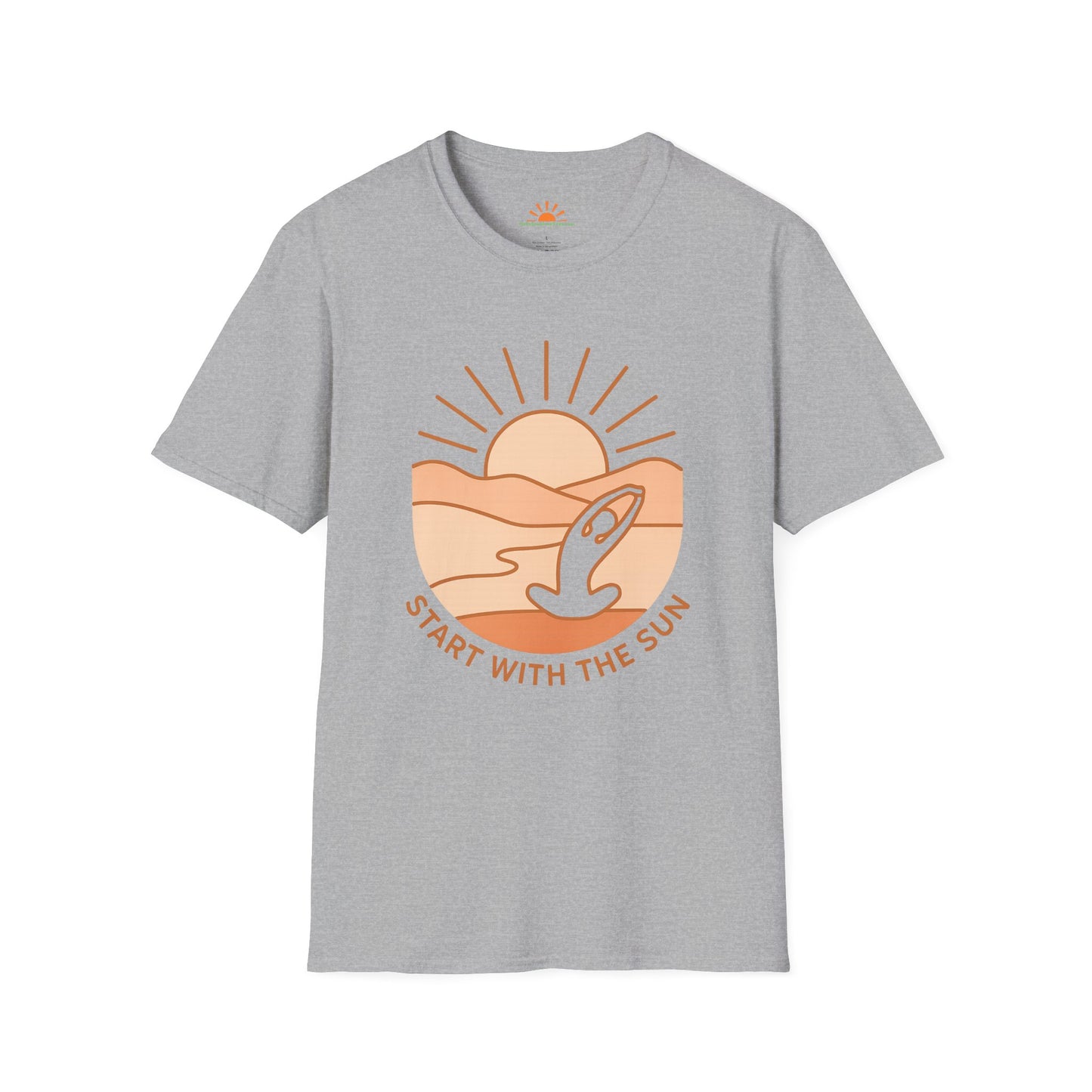 Start With The Sun Shirt – Retro Sunrise Explorer Tee - Hello Sunshine Tees
