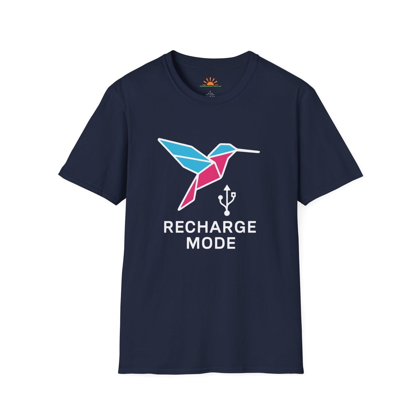 Recharge Mode Tee – Positive Energy Graphic Shirt - Hello Sunshine Tees