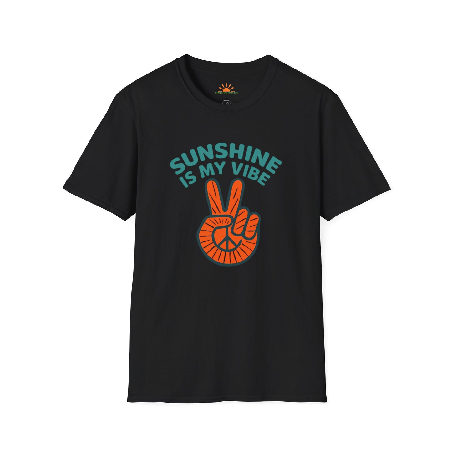 Sunshine Is My Vibe Shirt – Retro Peace Sign Graphic Tee - Hello Sunshine Tees