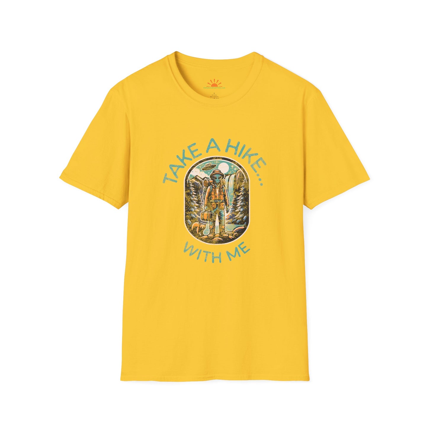 Take a Hike With Me T-Shirt – Funny Hiking Graphic Tee for Outdoor Lovers – Grunge Texture - Hello Sunshine Tees