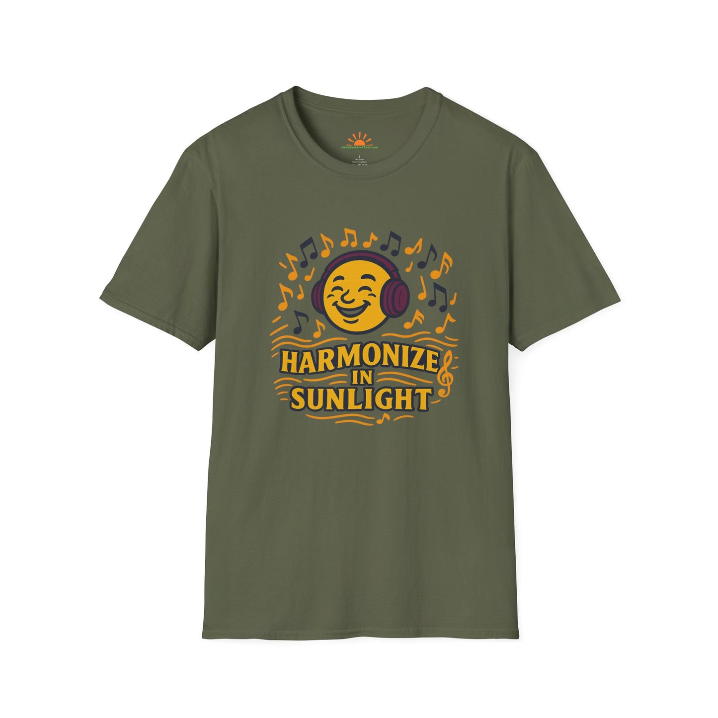 Harmonize in Sunlight Tee – Retro Sunshine Music Graphic T-Shirt - Hello Sunshine Tees
