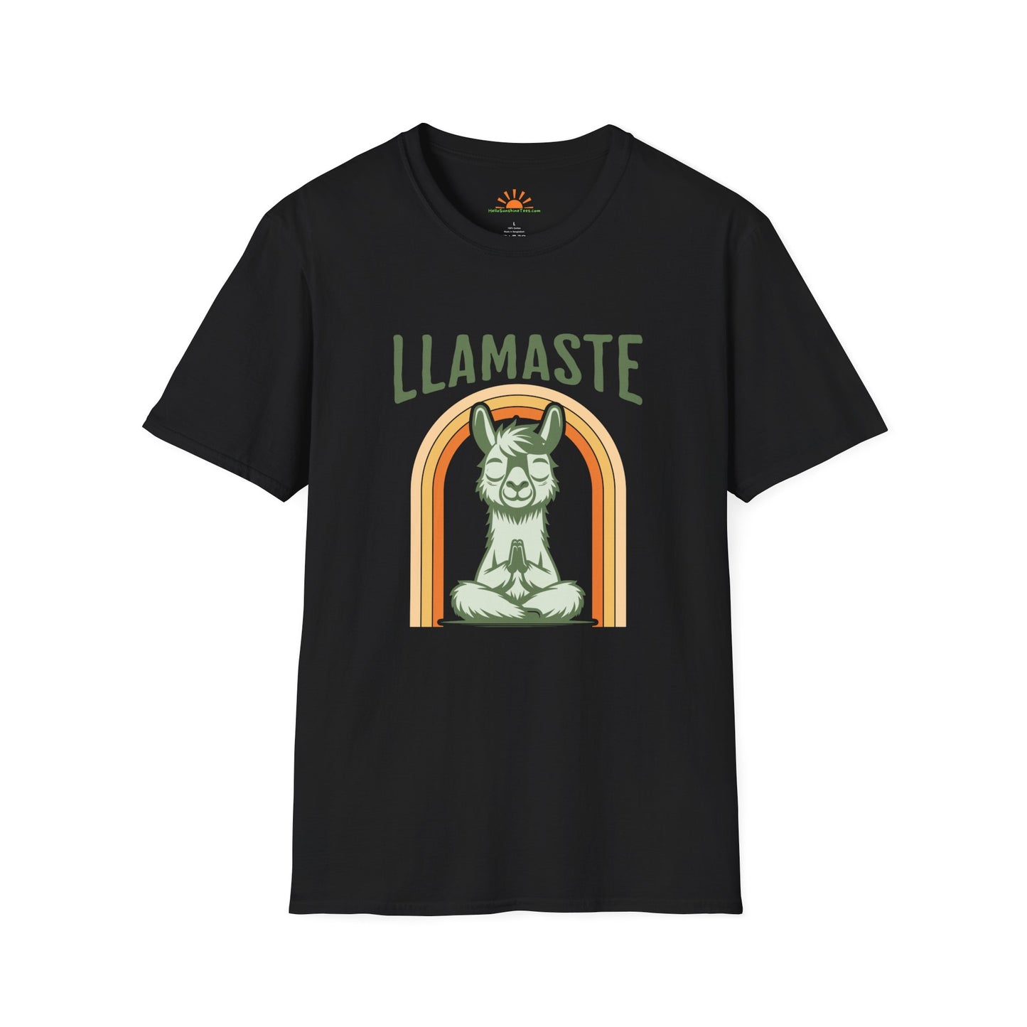 Llamaste Yoga Shirt – Funny Meditation Tee – Grunge Texture - Hello Sunshine Tees