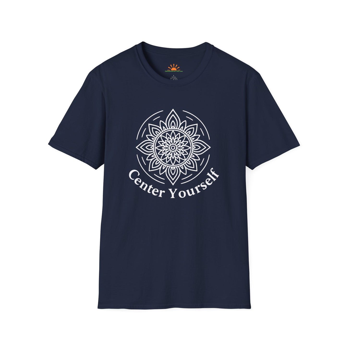 Center Yourself T-Shirt – Yoga Meditation Mandala Graphic Tee - Hello Sunshine Tees
