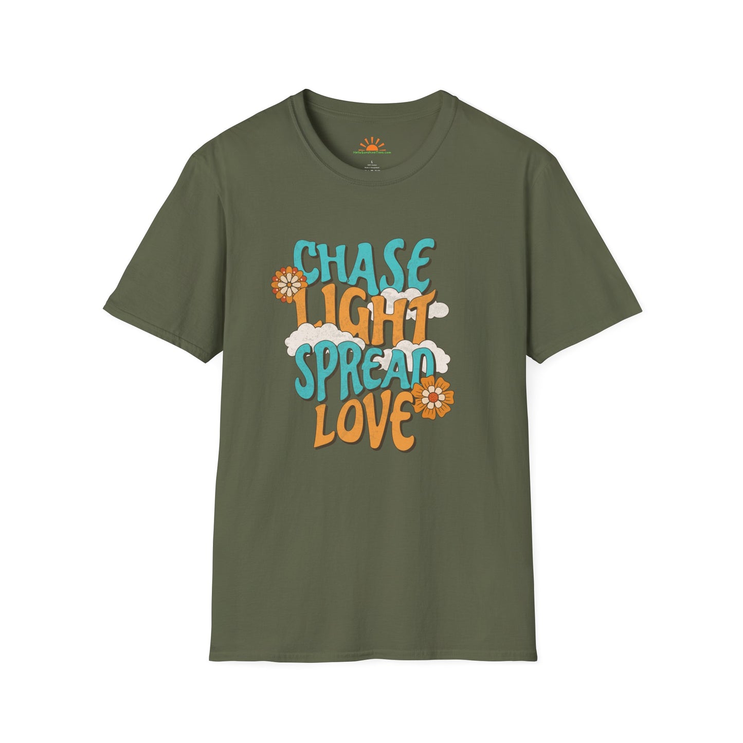 Chase Light Spread Love Shirt – 70s Retro Sunshine Tee - Hello Sunshine Tees