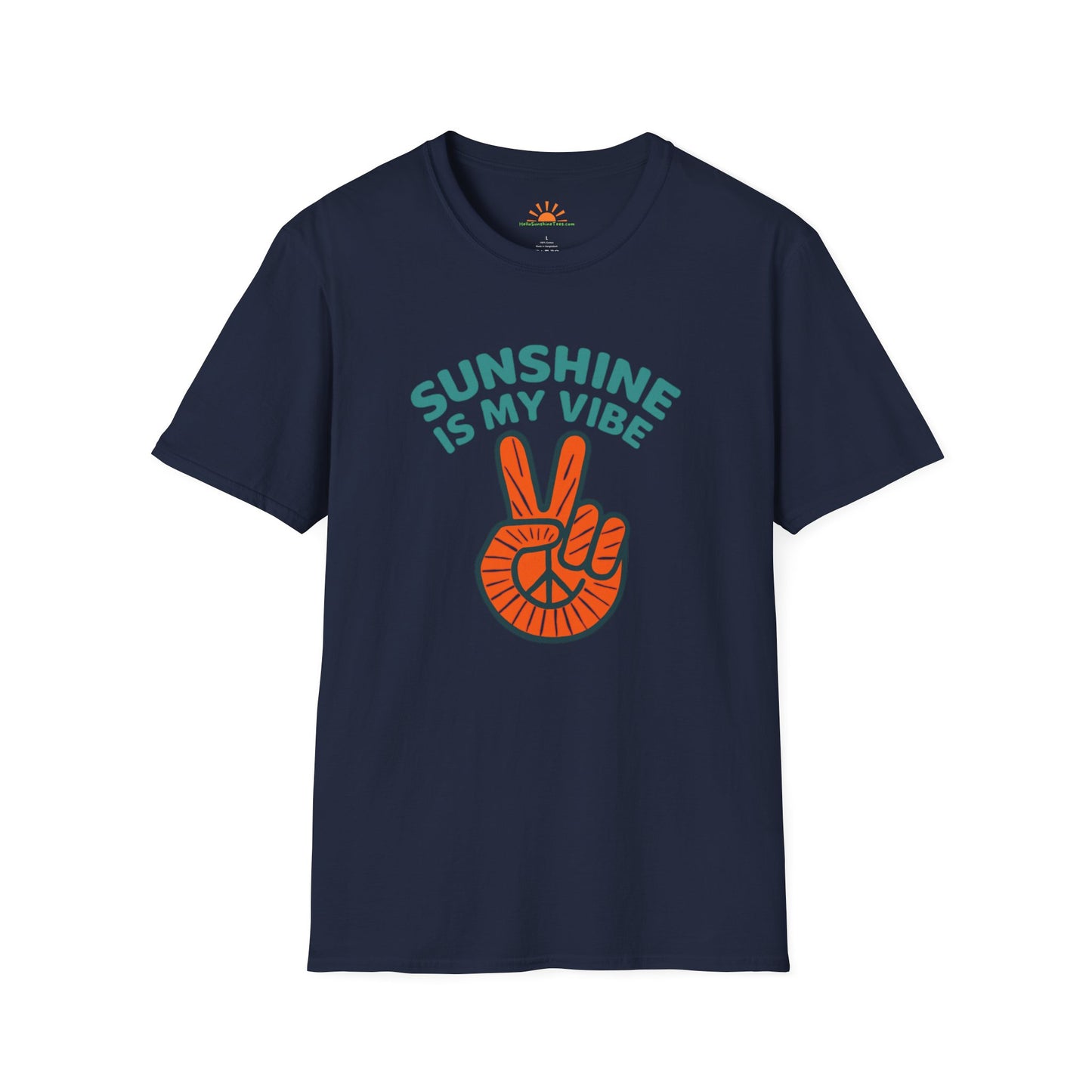 Sunshine Is My Vibe Shirt – Retro Peace Sign Graphic Tee - Hello Sunshine Tees