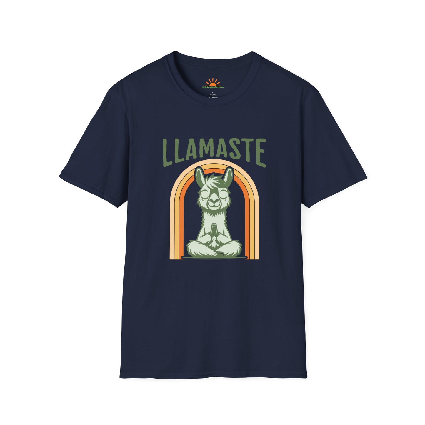 Llamaste Yoga Shirt – Funny Meditation Tee – Grunge Texture - Hello Sunshine Tees