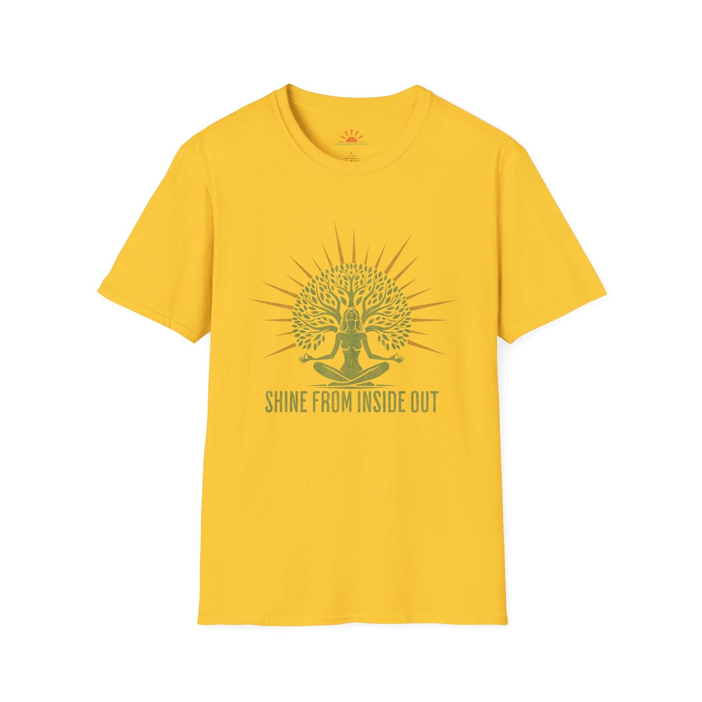 Shine from the Inside Out Shirt – Positive Vibes Tee for Women – Mindful, Uplifting, Mental Health T-Shirt