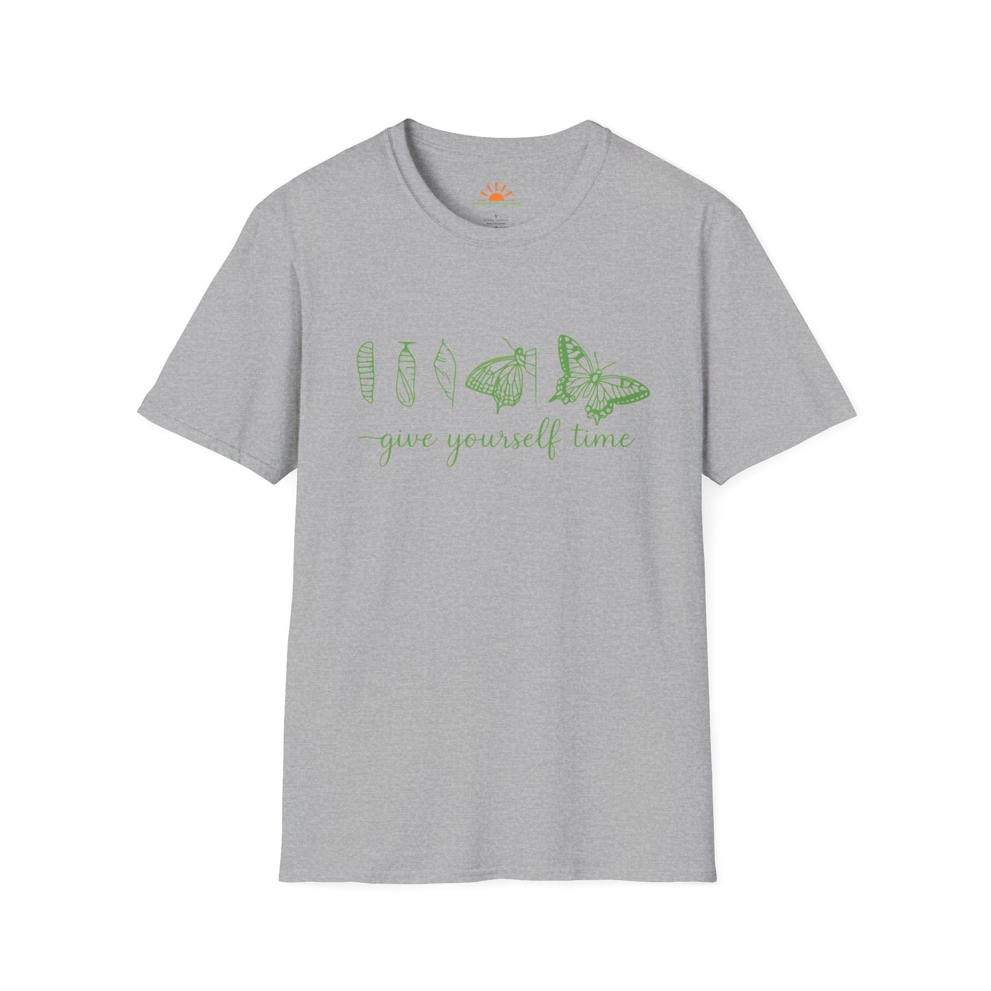 Give Yourself Time T-Shirt – Butterfly Transformation Positivity Graphic Tee - Hello Sunshine Tees