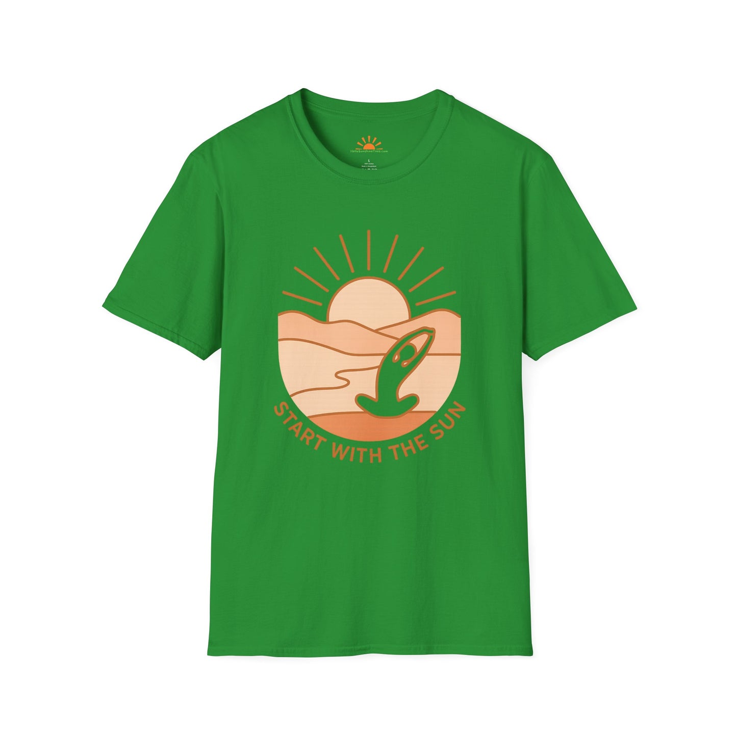 Start With The Sun Shirt – Retro Sunrise Explorer Tee - Hello Sunshine Tees