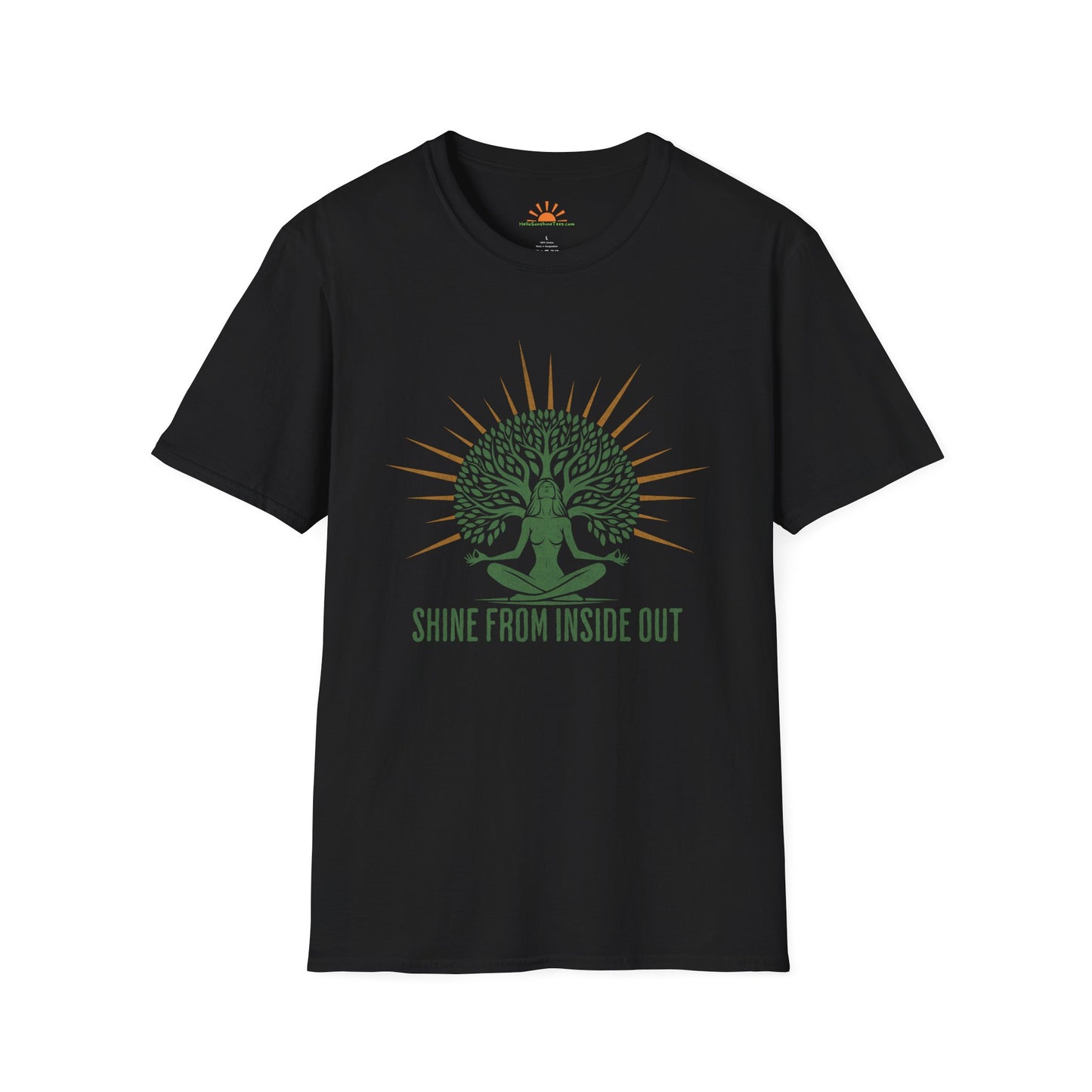 Shine from the Inside Out Shirt – Positive Vibes Tee for Women – Mindful, Uplifting, Mental Health T-Shirt