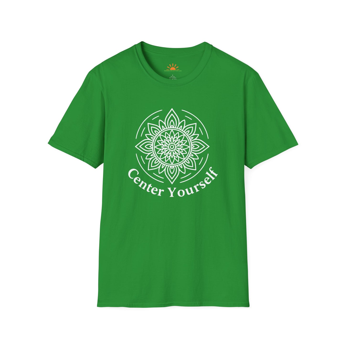 Center Yourself T-Shirt – Yoga Meditation Mandala Graphic Tee - Hello Sunshine Tees