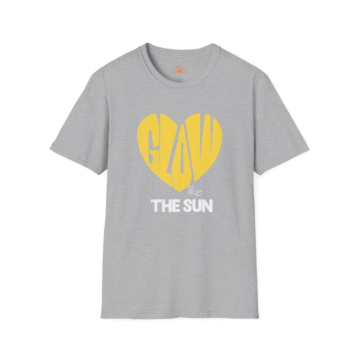 Glow Like the Sun | Positive Vibes T-Shirt – Grunge Texture - Hello Sunshine Tees