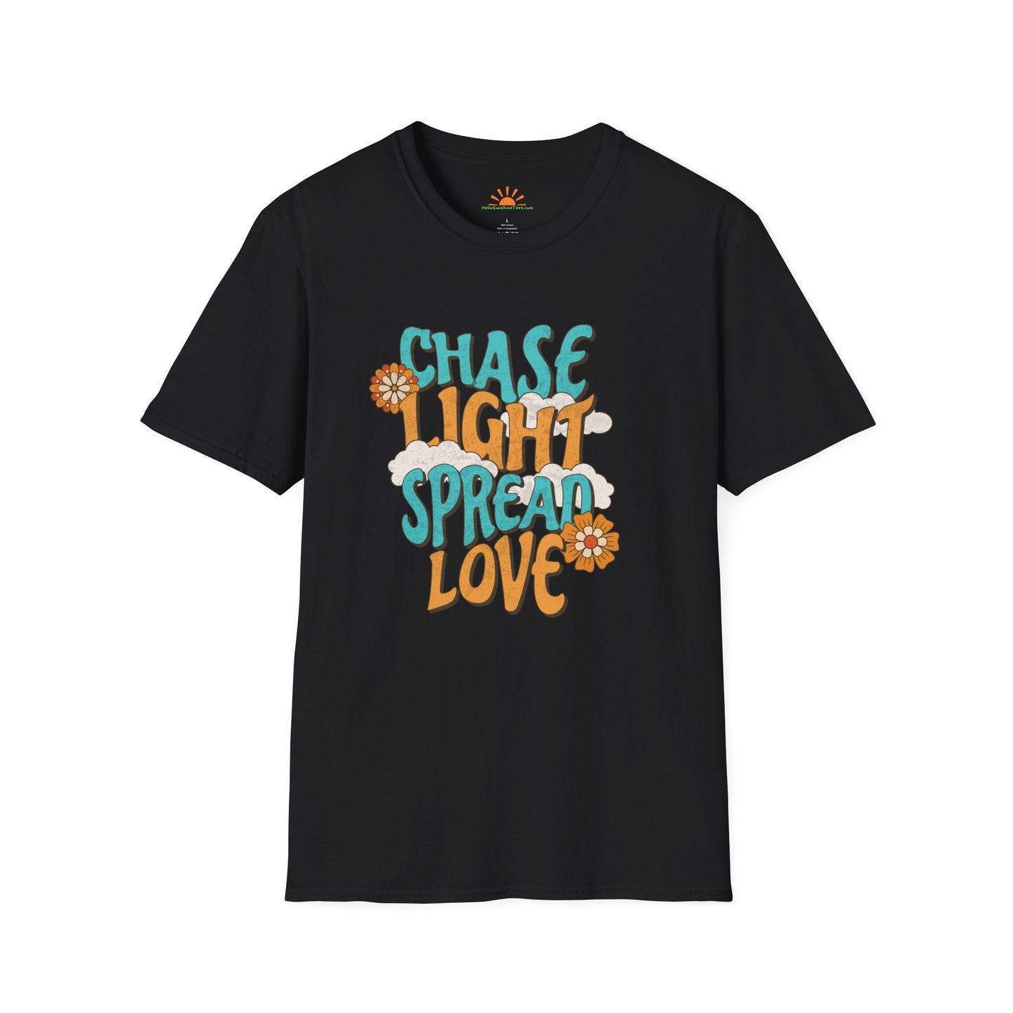 Chase Light Spread Love Shirt – 70s Retro Sunshine Tee - Hello Sunshine Tees