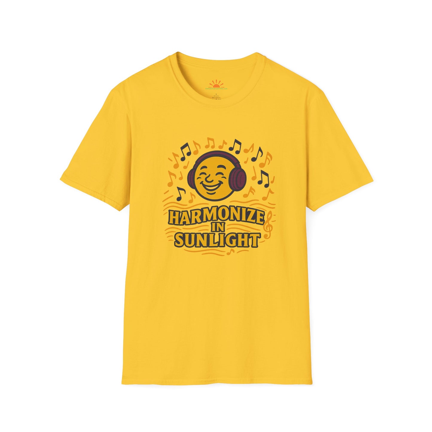 Harmonize in Sunlight Tee – Retro Sunshine Music Graphic T-Shirt - Hello Sunshine Tees