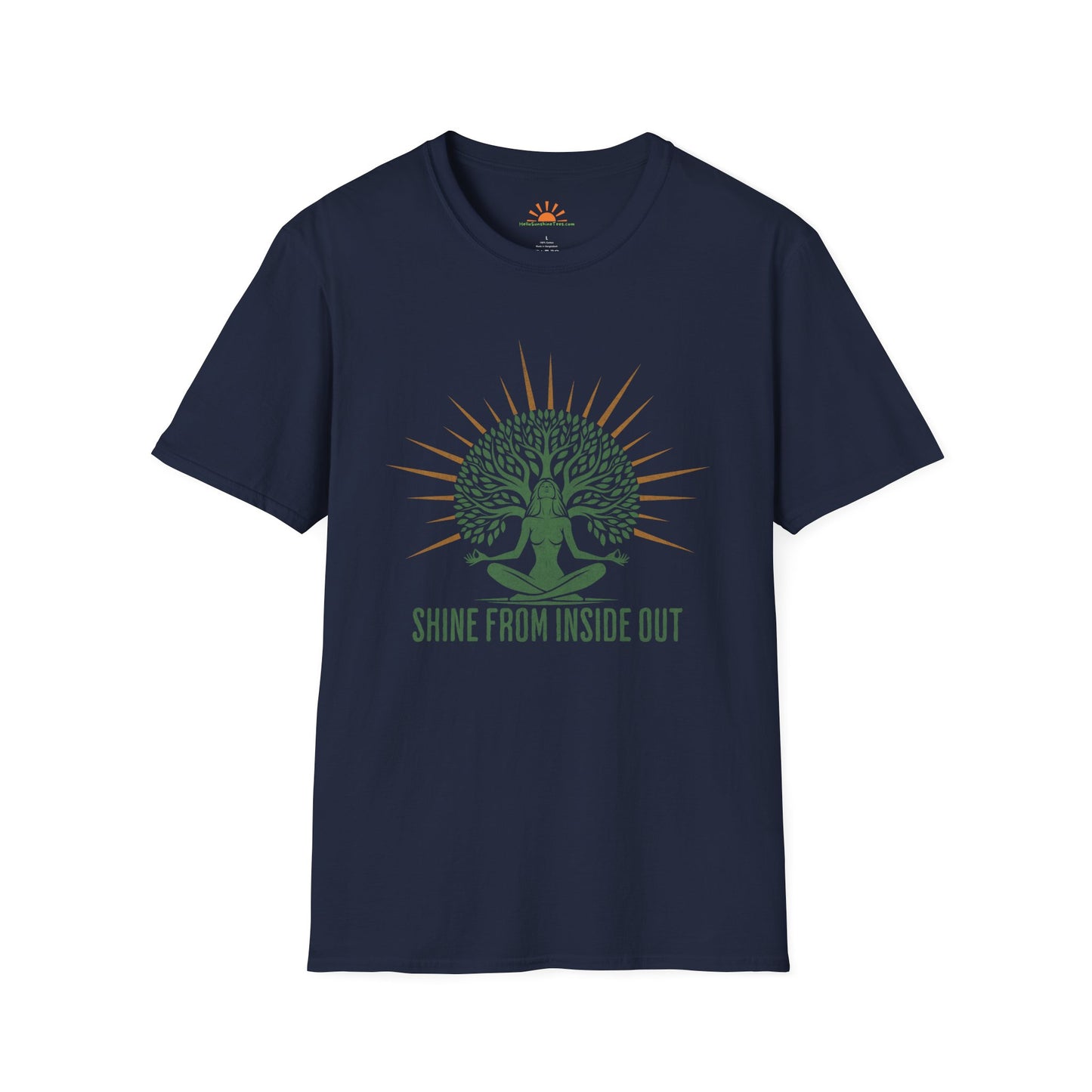 Shine from the Inside Out Shirt – Positive Vibes Tee for Women – Mindful, Uplifting, Mental Health T-Shirt