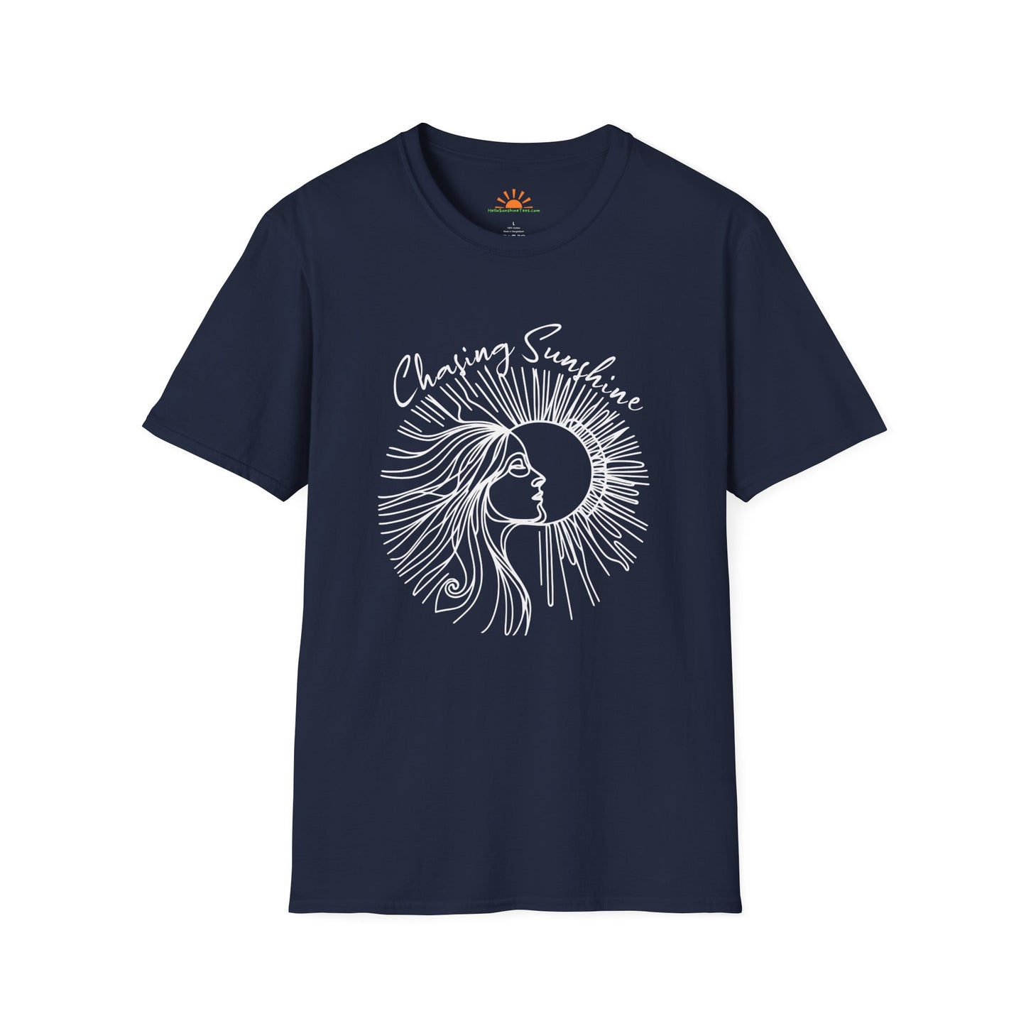 Chasing Sunshine T-Shirt – Boho Sun Graphic Tee, Positivity & Mindfulness Shirt - Hello Sunshine Tees