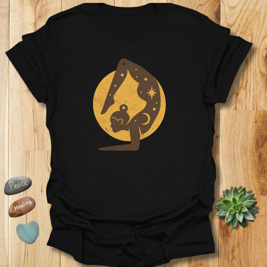 Cosmic Yoga Grunge Texture T-Shirt