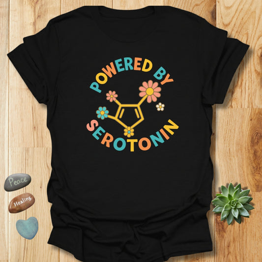 Powered by Serotonin T-Shirt – Retro Positive Vibes Tee