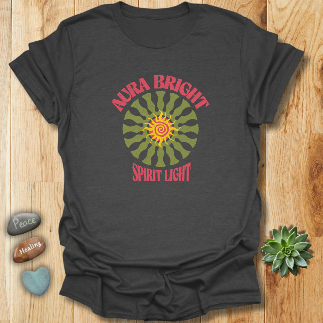 Retro Aura Bright Spirit Light T-Shirt – Grunge Texture