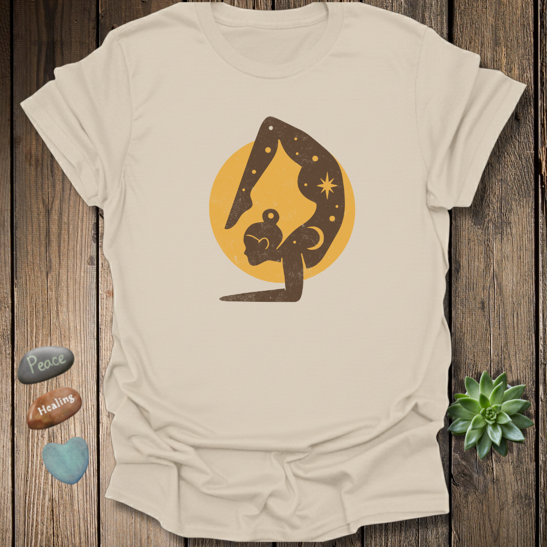 Cosmic Yoga Grunge Texture T-Shirt