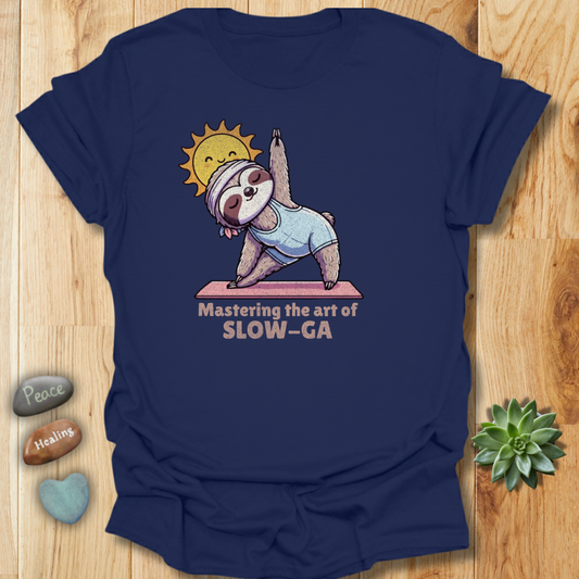 Mastering the Art of Slow-Ga Yoga Sloth T-Shirt – Grunge Texture