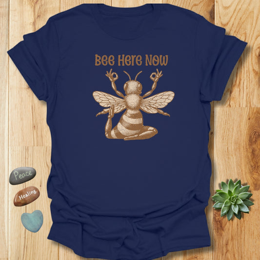 Bee Here Now T-Shirt – Grunge Texture