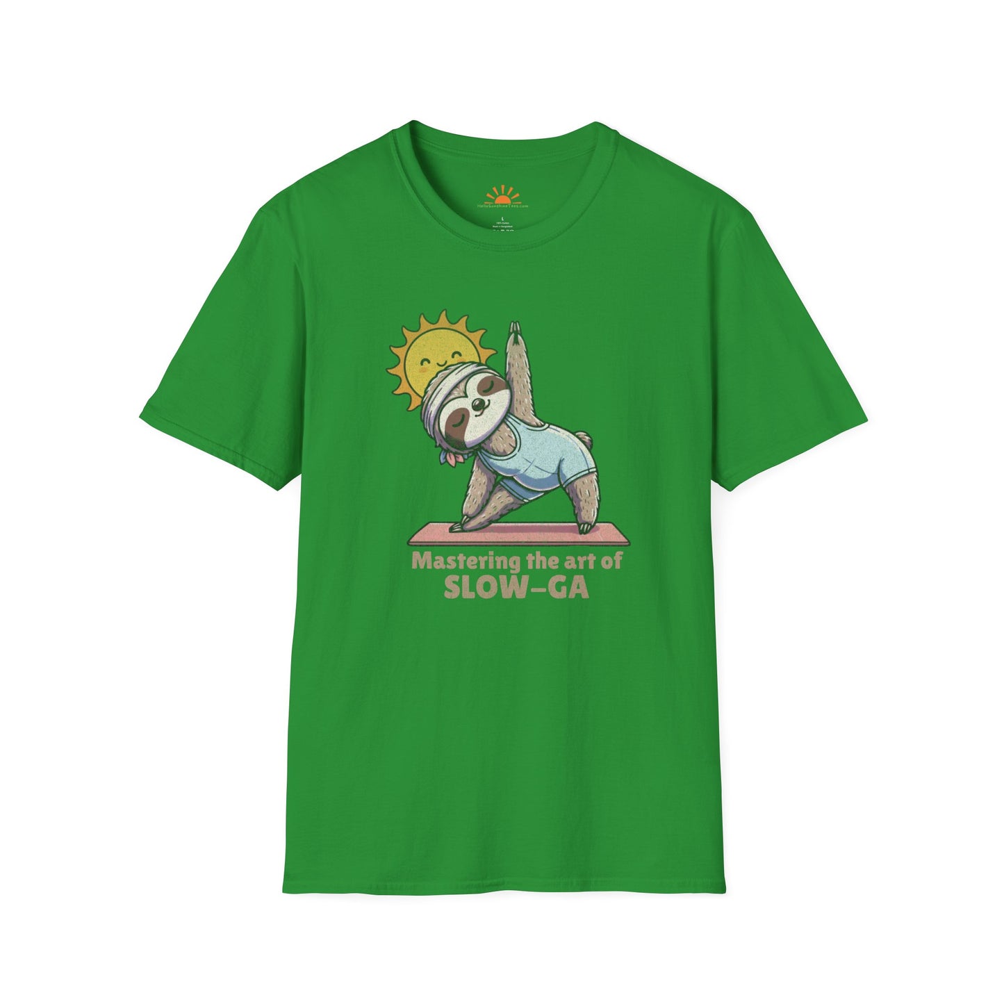 Mastering the Art of Slow-Ga Yoga Sloth T-Shirt – Grunge Texture