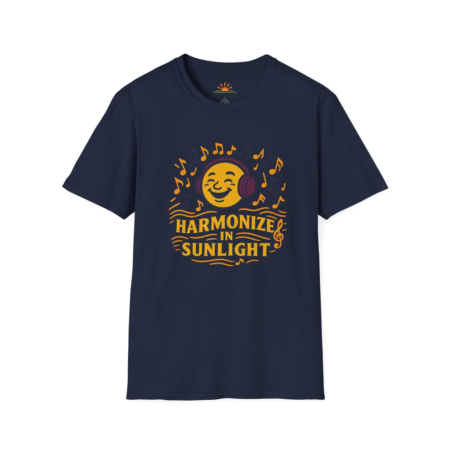 Harmonize in Sunlight Tee – Retro Sunshine Music Graphic T-Shirt - Hello Sunshine Tees