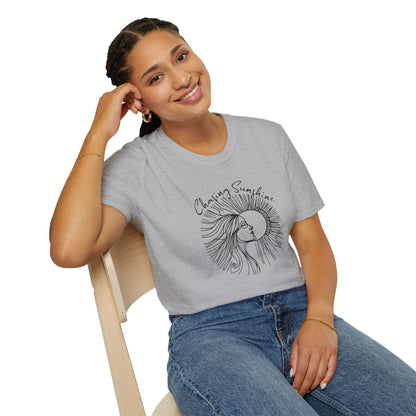 Chasing Sunshine T-Shirt – Boho Sun Graphic Tee, Positivity & Mindfulness Shirt