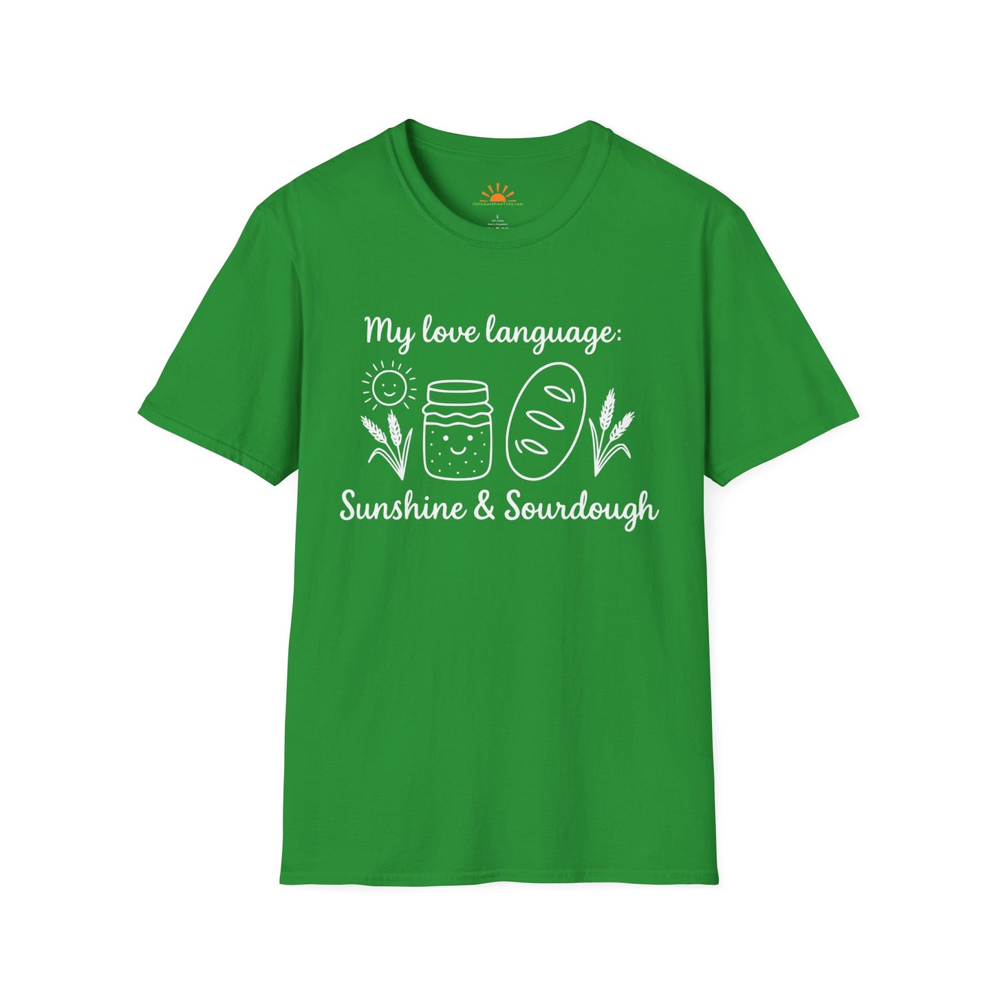 My Love Language Sunshine and Sourdough – Positive Vibes T-Shirt - Hello Sunshine Tees