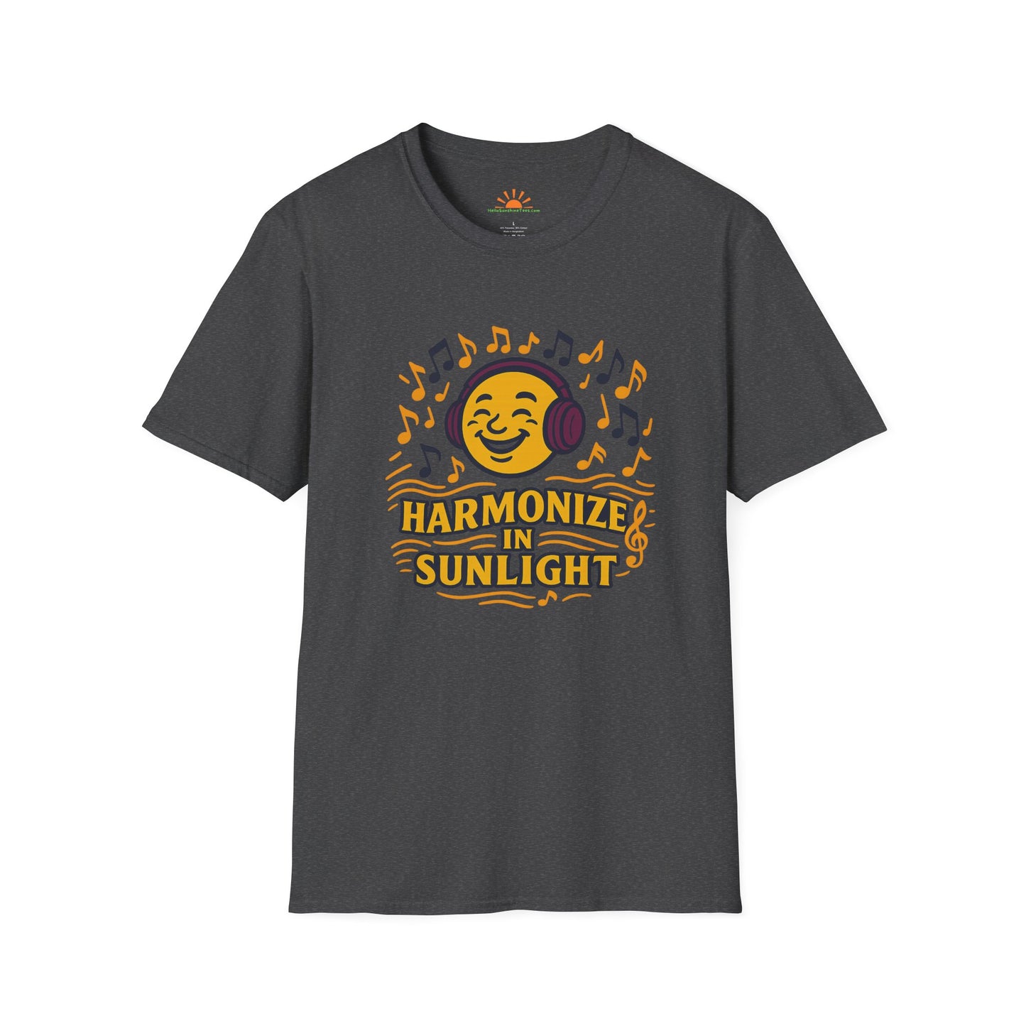 Harmonize in Sunlight Tee – Retro Sunshine Music Graphic T-Shirt - Hello Sunshine Tees