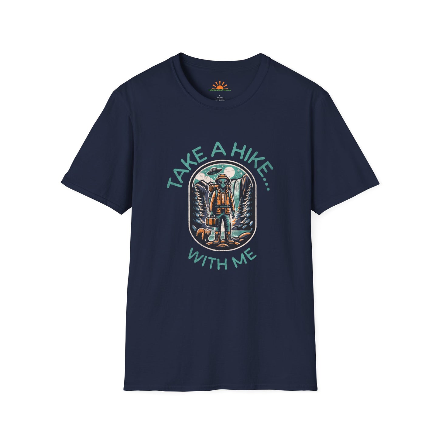 Take a Hike With Me T-Shirt – Funny Hiking Graphic Tee for Outdoor Lovers – Grunge Texture - Hello Sunshine Tees