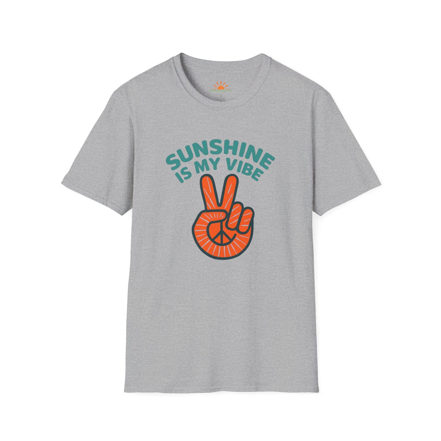 Sunshine Is My Vibe Shirt – Retro Peace Sign Graphic Tee - Hello Sunshine Tees