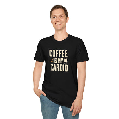 Coffee Is My Cardio T-Shirt– Grunge Texture
