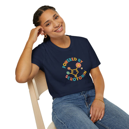 Powered by Serotonin T-Shirt – Retro Positive Vibes Tee