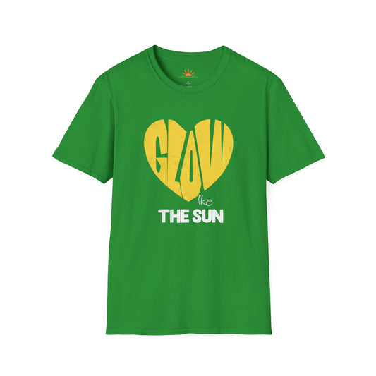 Glow Like the Sun | Positive Vibes T-Shirt – Grunge Texture - Hello Sunshine Tees