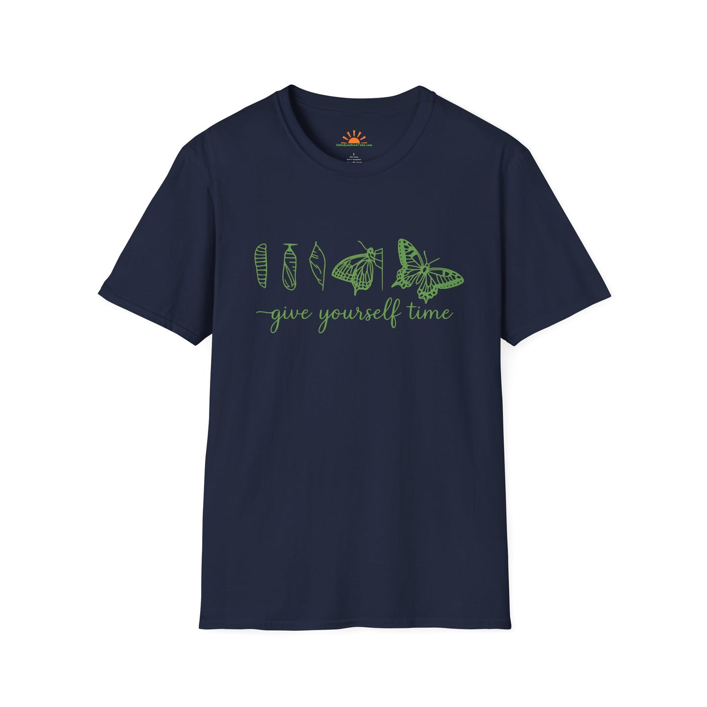 Give Yourself Time T-Shirt – Butterfly Transformation Positivity Graphic Tee - Hello Sunshine Tees