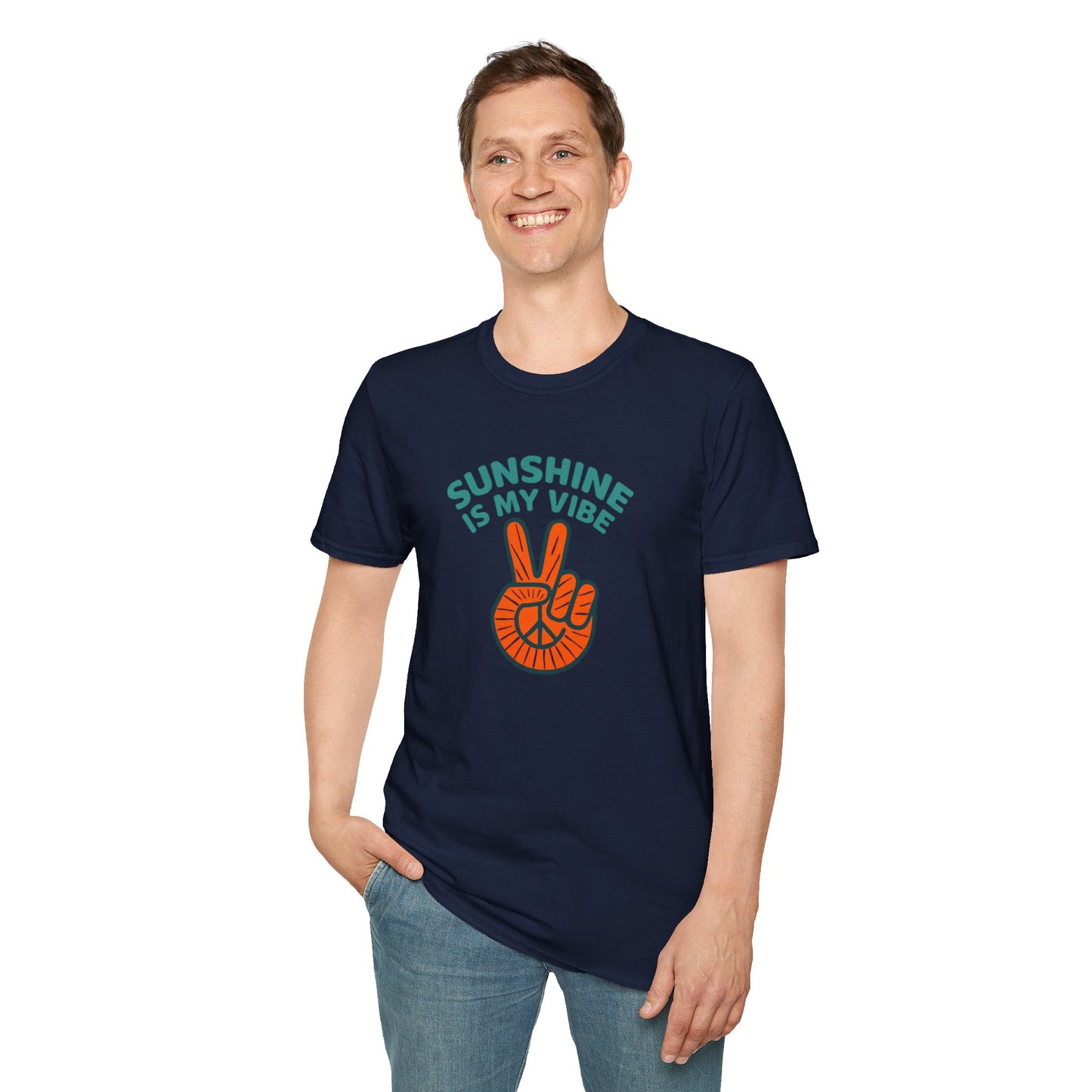 Sunshine Is My Vibe Shirt – Retro Peace Sign Graphic Tee
