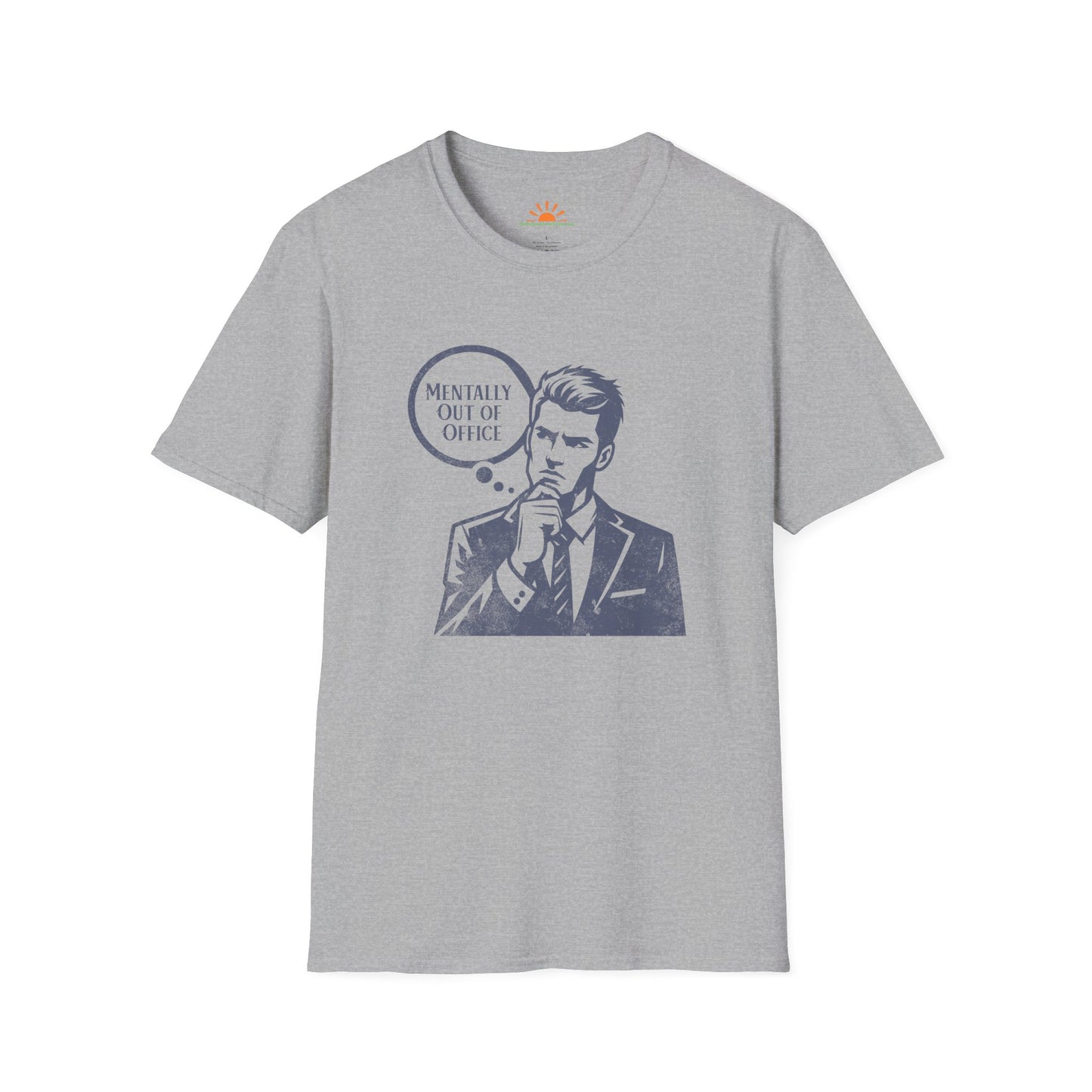Mentally Out of Office T-Shirt – Funny Retro Comic Style Tee – Grunge Texture - Hello Sunshine Tees