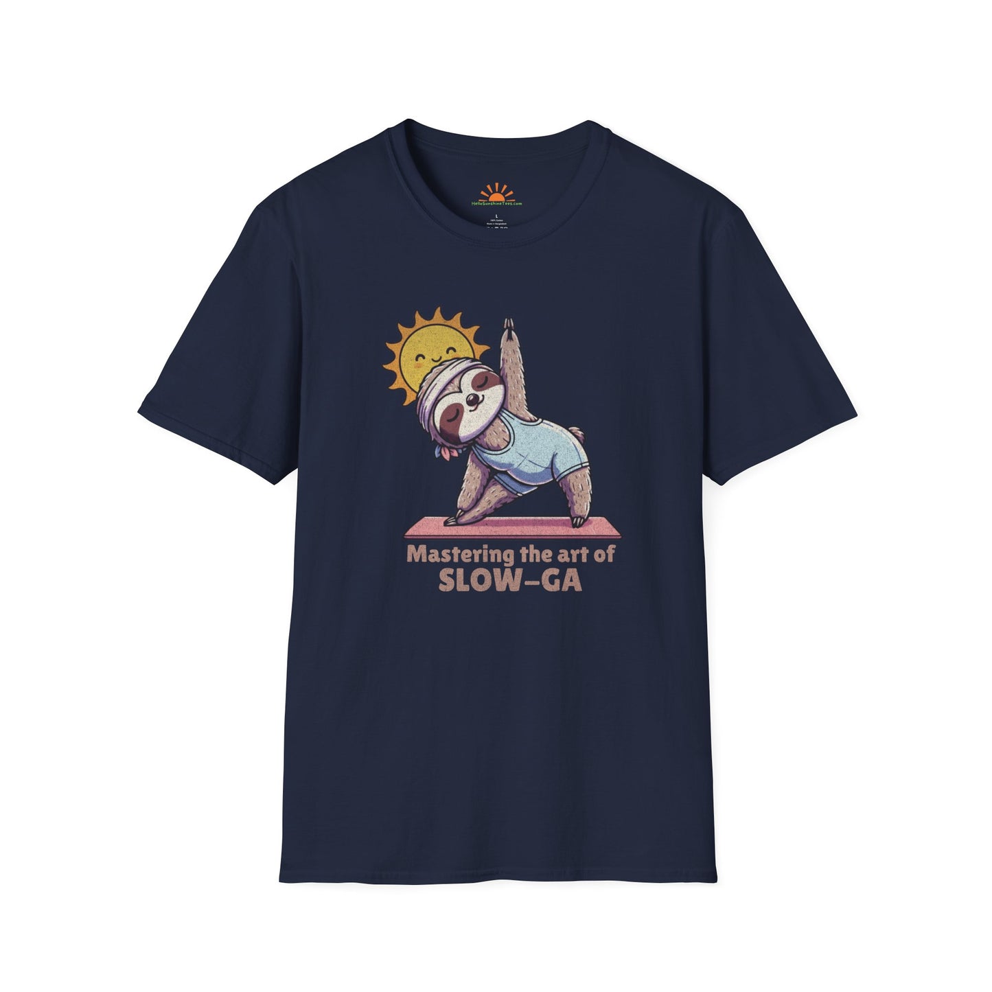 Mastering the Art of Slow-Ga Yoga Sloth T-Shirt – Grunge Texture