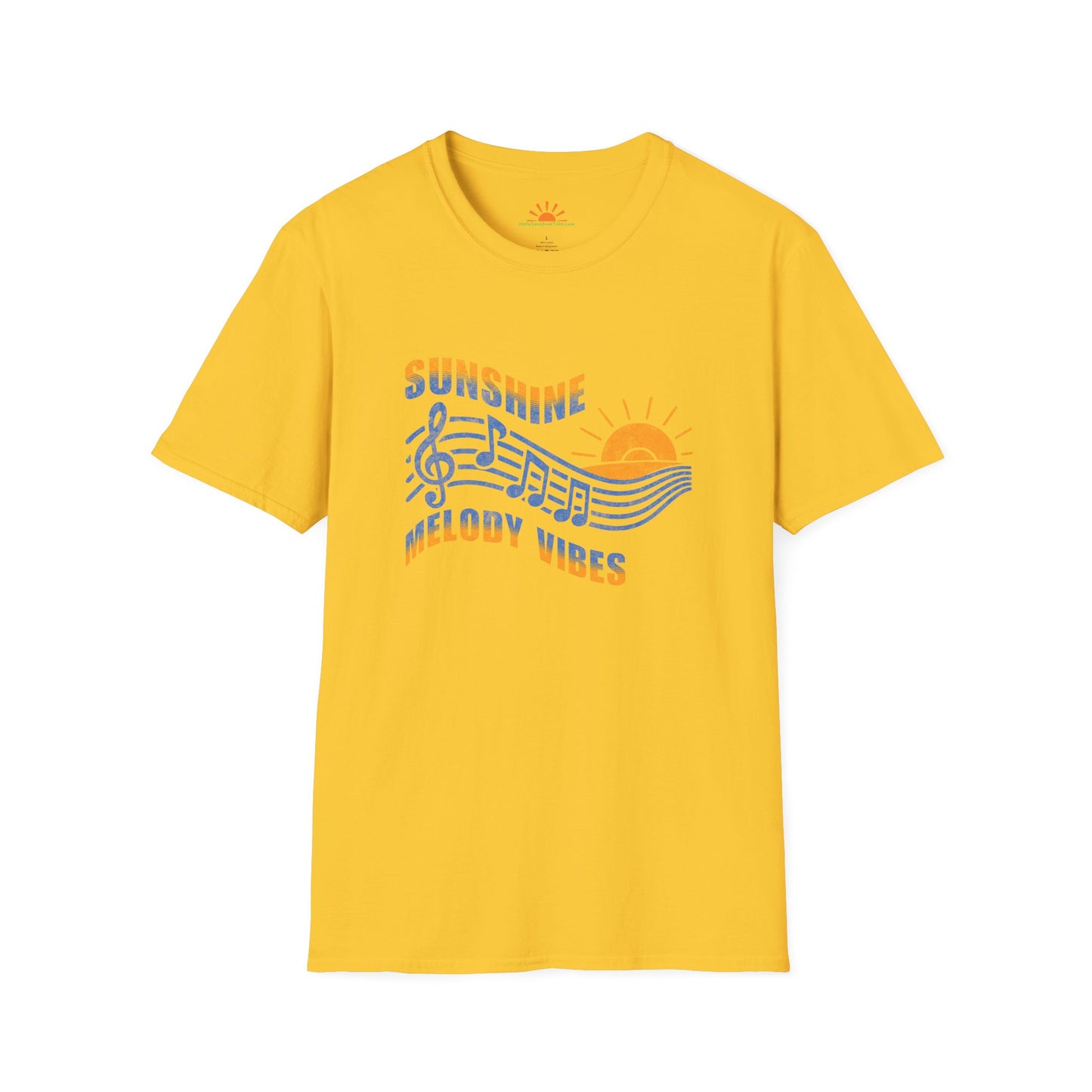 Sunshine & Melody Vibes | Positive Vibes T-Shirt – Grunge Texture - Hello Sunshine Tees