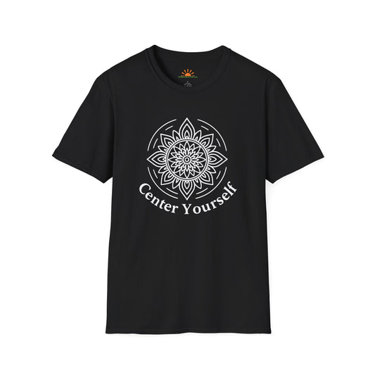 Center Yourself T-Shirt – Yoga Meditation Mandala Graphic Tee - Hello Sunshine Tees