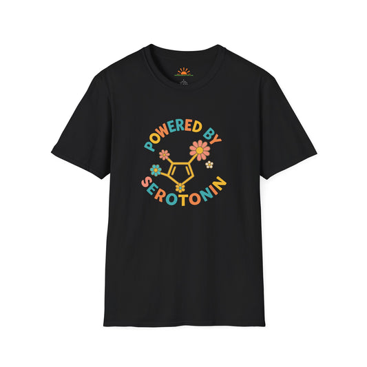 Powered by Serotonin T-Shirt – Retro Positive Vibes Tee - Hello Sunshine Tees