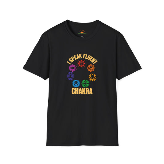Chakra Symbols Shirt – Funny Yoga & Meditation Tee - Grunge Texture - Hello Sunshine Tees