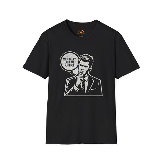 Mentally Out of Office T-Shirt – Funny Retro Comic Style Tee – Grunge Texture - Hello Sunshine Tees