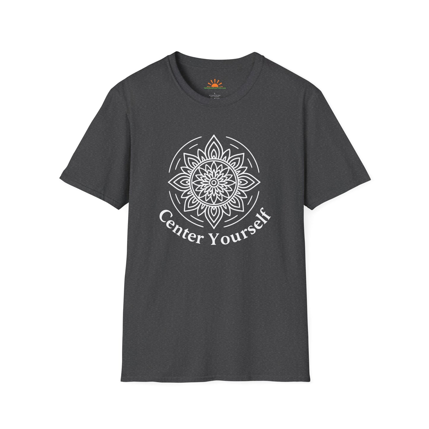 Center Yourself T-Shirt – Yoga Meditation Mandala Graphic Tee - Hello Sunshine Tees
