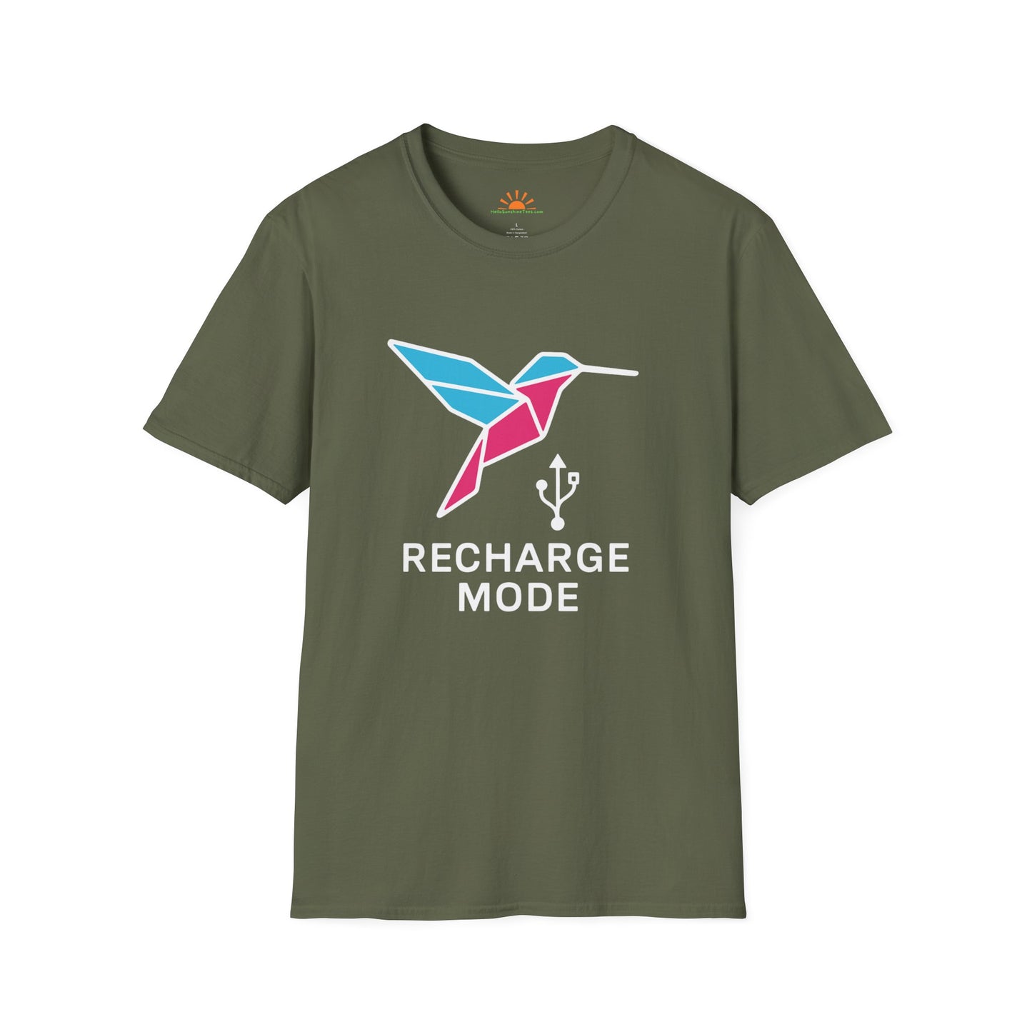 Recharge Mode Tee – Positive Energy Graphic Shirt - Hello Sunshine Tees