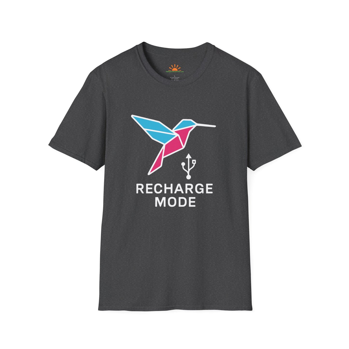 Recharge Mode Tee – Positive Energy Graphic Shirt - Hello Sunshine Tees