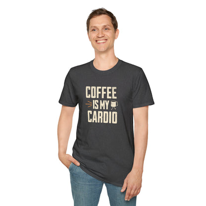 Coffee Is My Cardio T-Shirt– Grunge Texture