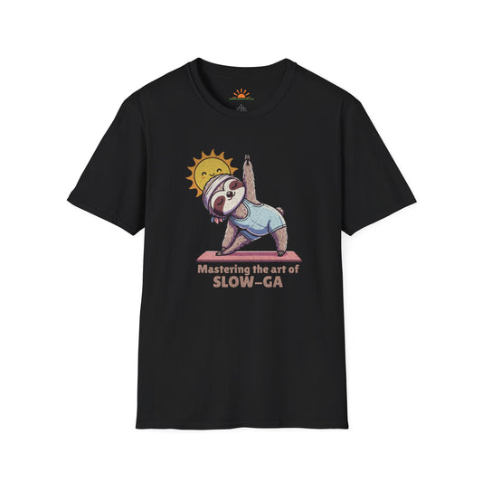 Mastering the Art of Slow-Ga Yoga Sloth T-Shirt – Grunge Texture